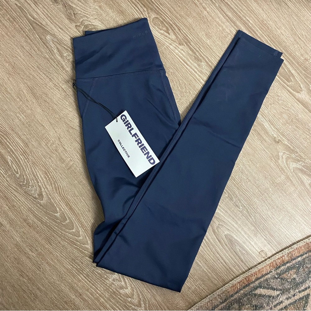 Girlfriend Collective Compressive High Waisted Legging - Midnight Blue - Picture 2 of 6